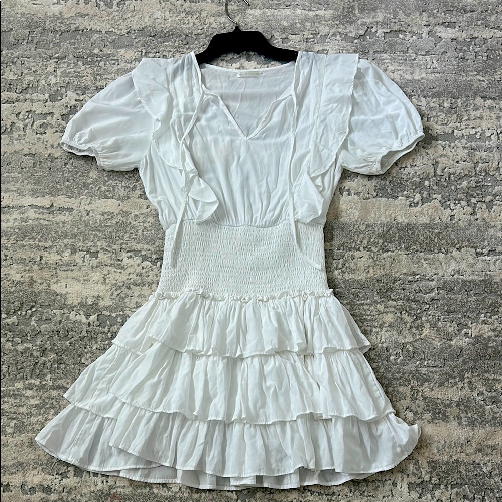 White Ruffled Dress